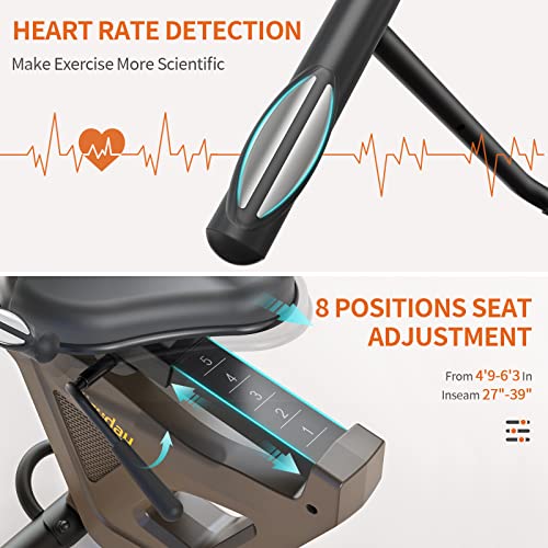 Niceday Indoor Recumbent Exercise Bike Workout Equipment for Home Gym 400LBS Weight Capacity