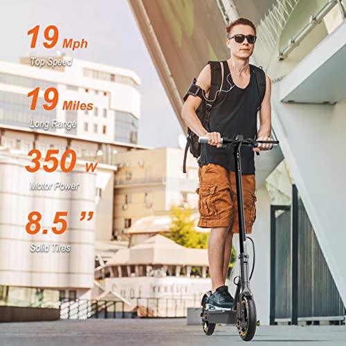 NAVIC T5 Electric Scooter, Up to 19 Miles Range, 19 Mph Folding Commute Electric Scooter