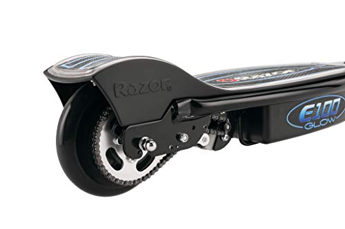 Razor E100 Glow Electric Scooter for Kids Age 8+, LED Light-Up Deck