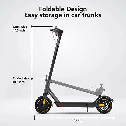 Electric Scooter 500W Motor 10" Solid Tires 19 Miles Long Range for Adults