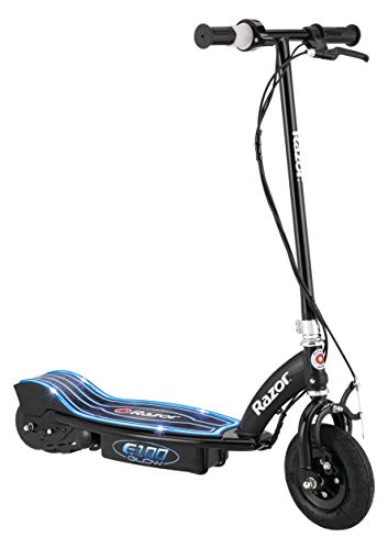 Razor E100 Glow Electric Scooter for Kids Age 8+, LED Light-Up Deck