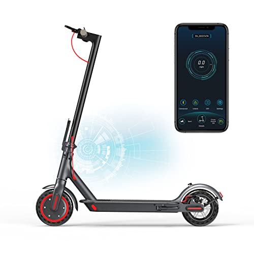 AovoPro ES80 Electric Scooter - 8.5" Solid Tires, 350W Motor, Up to 19 Miles Long-Range