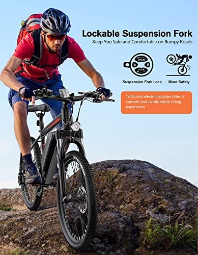 TotGuard Electric Bike, Electric Bike for Adults 26'' Ebike with 350W Motor