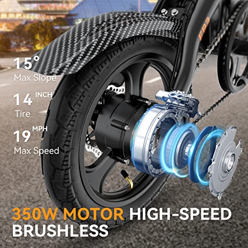 Jasion EB3 Electric Bike for Adults 21mph Folding Adults Electric Bicycles