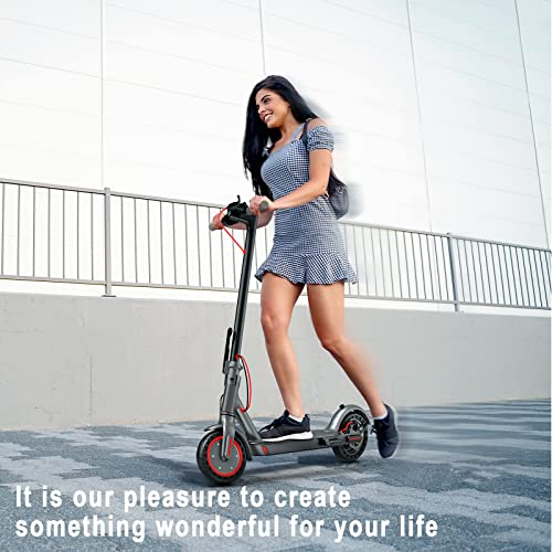 AovoPro ES80 Electric Scooter - 8.5" Solid Tires, 350W Motor, Up to 19 Miles Long-Range