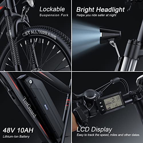 Wooken Electric Bike, Bike for Adults 27.5'' E-Bikes with 500W Motor