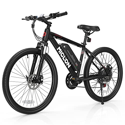 MICLON Electric Bike, Electric Bike for Adults 26'' E-Bikes 350W BAFANG Motor